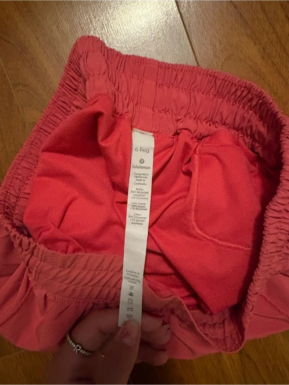 lululemon athletica Coral Layered Athletic Shorts - Picture 3 of 3